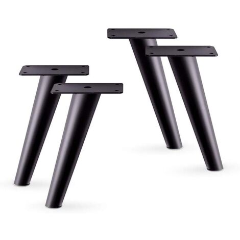 Gambe in metallo per mobili inclinabili da 6-3/4"H - Set di 4 nuove (nere)