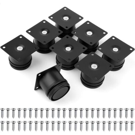 Gambe per mobili, gambe per mobili regolabili da 50 mm con 48 viti, gambe per letto regolabili universali, altezza regolabile da 0 a 15 mm, gambe per mobili per sedie e tavoli