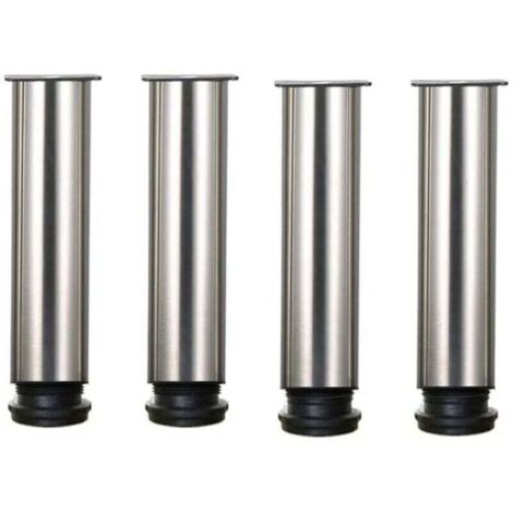 Gambe per mobili - Set di 4 gambe per mobili regolabili in acciaio inossidabile per divani, tavoli e armadietti - 20 cm - 20 cm