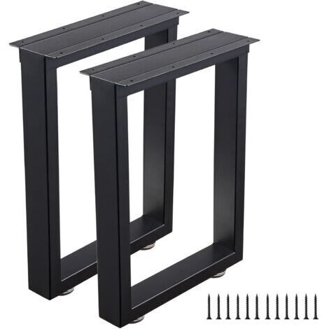 Gambe per panca, gambe in metallo per tavolino da caffè, 30 cm, gambe robuste per tavolo e sedia, 2 pezzi, nere