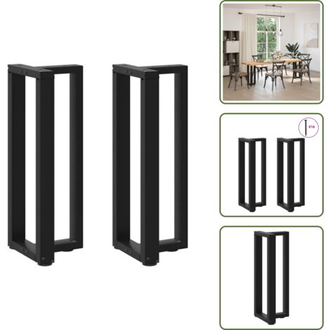 Gambe per scrivania - vidaXL Gambe per Tavolo Consolle a Forma di T 2 pz Nere 38x25x(72-73) cm Acciaio - Gambe per tavolo