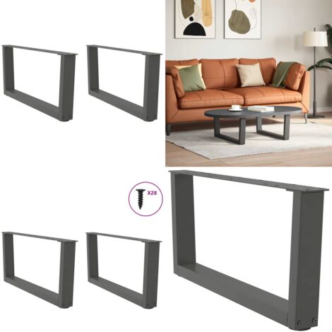 Gambe per Tavolino da Caffè a Forma di V 2 pz Antracite 70x(30-31,3) cm Acciaio - Gambe in acciaio - Gambe per tavolo