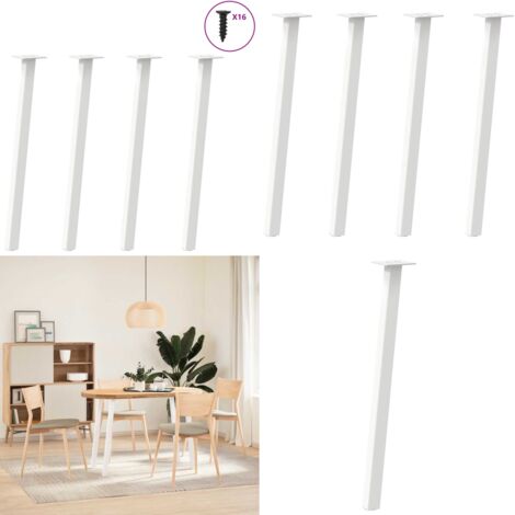 Gambe per tavolo consolle 4 pz bianche 72 cm in acciaio - Gambe in acciaio - Gambe per tavolo