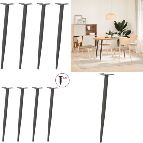Gambe per Tavolo Consolle Forma Conica 4 pz Antracite 72-73 cm Acciaio - Gambe in acciaio - Gambe per tavolino