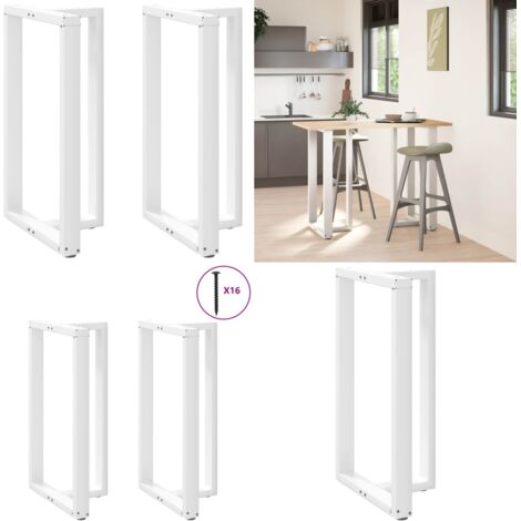 Gambe per tavolo da bar a forma di T 2 pz bianche 60x35x(100-101) cm in acciaio - Tavolo da bar - Gambe in acciaio