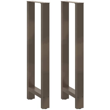 Gambe per tavolo da bar in acciaio naturale 2 pz 50x(110-111) cm in acciaio vidaXL 849134