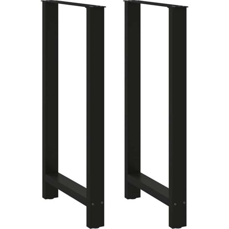 Gambe per tavolo da bar nere 2 pz 60x(110-111) cm in acciaio vidaXL
