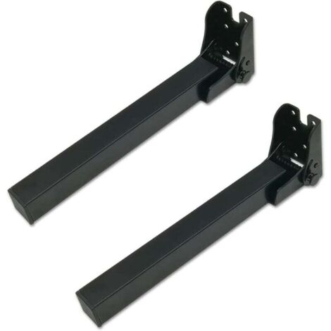 Gambe per tavolo pieghevoli, 2 pezzi, gambe per tavolo pieghevoli, gambe per tavolo pieghevoli, lunghezza 40 cm per tavolo, letto, divano, camper, supporto per auto, nero