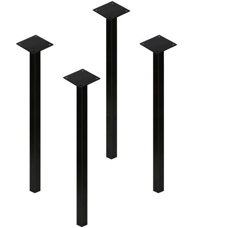 Gambe quadrato.Piedini da tavolo per mobili e scrivania in acciaio quadrate 40x40mm altezza 90cm 4-pack piedini da tavolo Base per tavolo