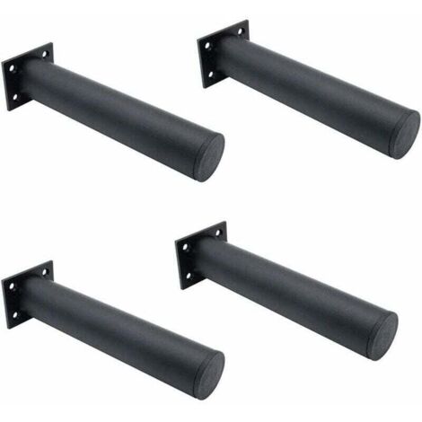 gambe regolabili per mobili, nero opaco, in lega di alluminio da 38x200 mm, gambe per mobile TV, per tavolino da caffè, supporto per divano.