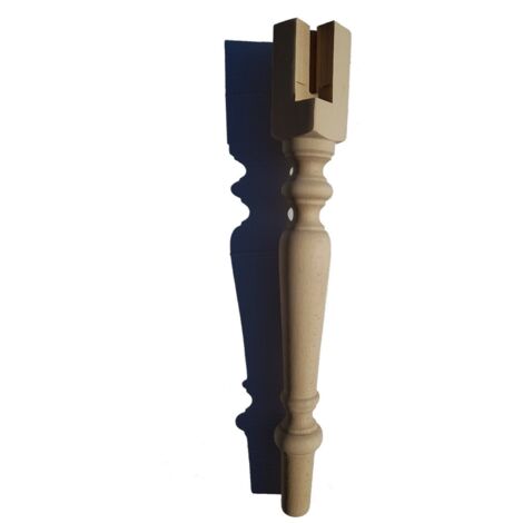 Gambe tavolo pezzi 4 in faggio grezze diametro 90 mm x h  75 cm mod marta dimensione disponibile: con scasso e vitoni