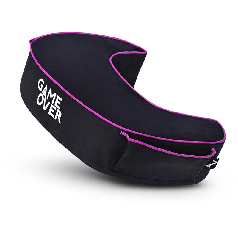 Game Over - Coussins de jeu, coussin de soutien de jeu 8 bits, oreillers en velours et résistants à l'eau pour accoudoirs, 45x35x10 cm oreillers de