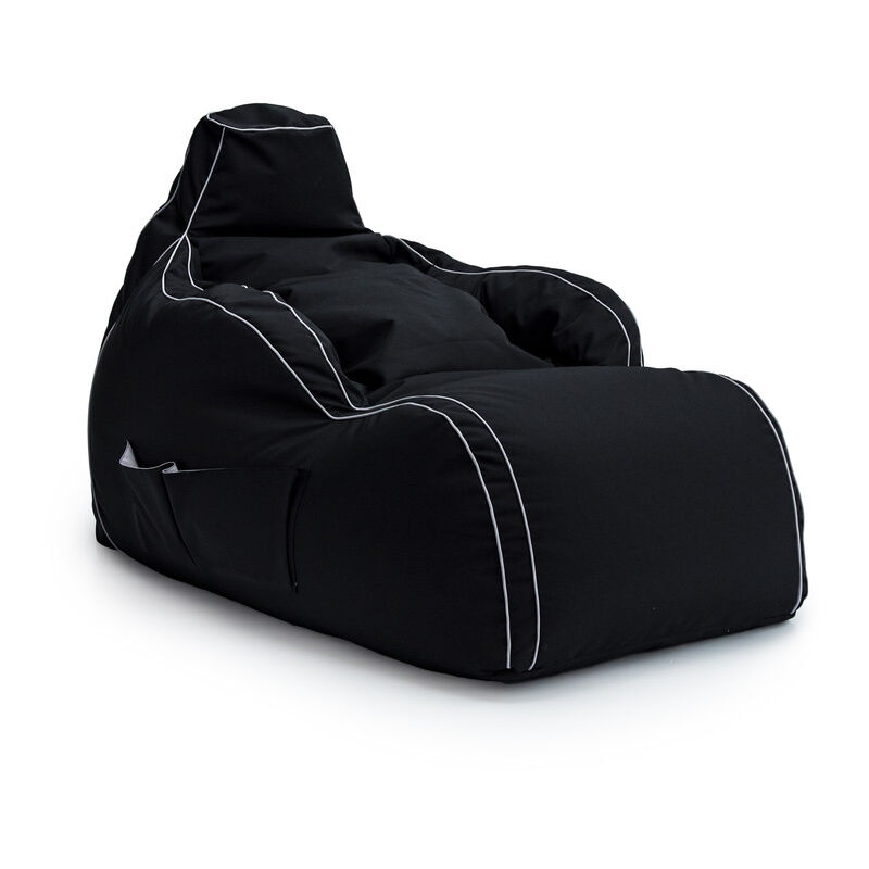 Game Over - Pouf Chaise Longue, Pouf de Jeu Résistant à l'Eau pour Salon, Fauteuil pouf Design Ergonomique avec Poches Latérales, 83x120x65 cm Pouf