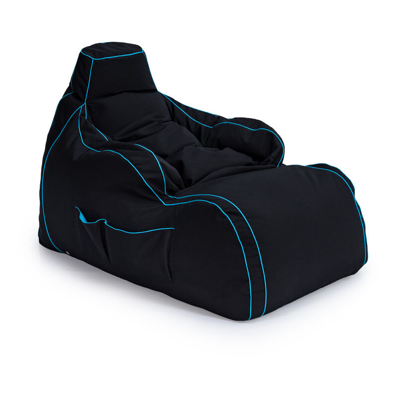Game Over - Pouf Chaise Longue, Pouf de Jeu Résistant à l'Eau pour Salon, Fauteuil pouf Design Ergonomique avec Poches Latérales, 83x120x65 cm Pouf