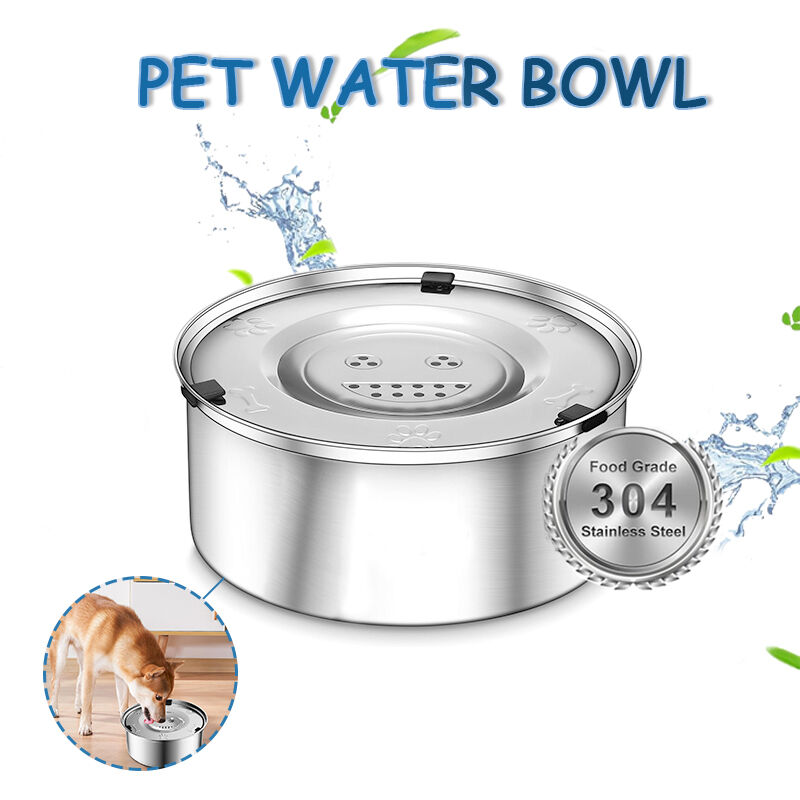Yozhiqu - Gamelle anti-éclaboussures pour chien 3 l, anti-déversement gamelle et écuelle pour chien, acier inoxydable gamelle eau chien,