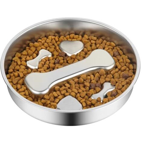 Gamelle Anti-Glouton Chien, 22cm INOX Gamelle Anti Glouton Chiens, Gamelle Chien, Gamelle Grande, Gamelle Chat, Gamelle Chien, Écuelle Anti-Glouton, pour Chiens Et Chats