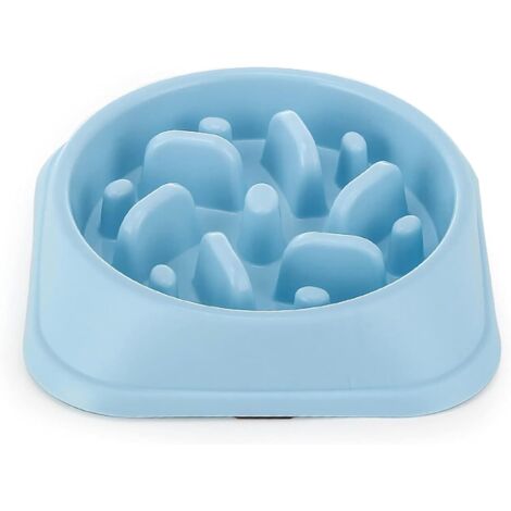 Gamelle Anti glouton Chien Gamelle d'alimentation Lente avec Base Antidérapante,Prolongez Le Temps d'alimentation pour Prévenir Diverses Maladies Causées par Une Alimentation Rapide (Bleu)-Fei Yu