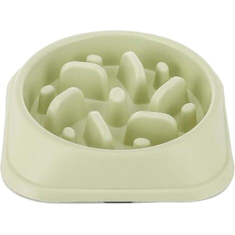 Gamelle Anti glouton Chien Gamelle d'alimentation Lente avec Base Antidérapante,Prolongez Le Temps d'alimentation pour Prévenir Diverses Maladies Causées par Une Alimentation Rapide (Vert)-Fei Yu