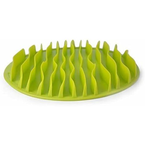 Gamelle Anti-glouton Chien, Gamelle d'alimentation Lente pour Chiens et Chat Antidérapante -Favorise Une Alimentation Saine et Une Digestion Lente，Vert，S