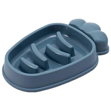 Gamelle anti-glouton pour chien, antidérapante, en plastique, forme amusante, pour éviter les ballonnements.