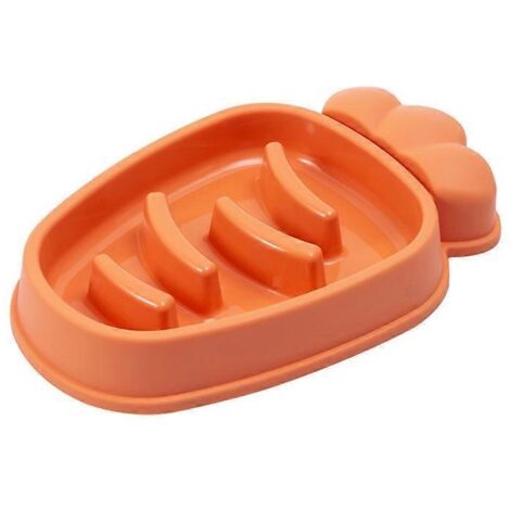 Gamelle anti-glouton pour chien, antidérapante, en plastique, forme amusante, pour éviter les ballonnements.