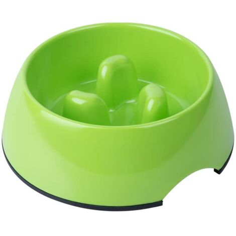 Gamelle Anti Glouton pour Chien Chat, Gamelle Alimentation Antiderapante Qui Favorise Une Prise de Nourriture Plus Lente, Bol Mélamine Interactive Anti Ballonnements