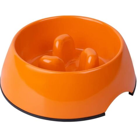 Gamelle Anti Glouton pour Chien Chat, Gamelle Alimentation Antiderapante Qui Favorise Une Prise de Nourriture Plus Lente, Bol Mélamine Interactive Anti Ballonnements