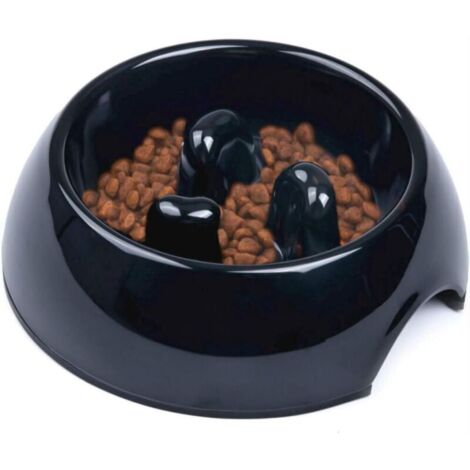 Gamelle Anti Glouton pour Chien Chat, Gamelle Alimentation Antiderapante Qui Favorise Une Prise de Nourriture Plus Lente, Bol Mélamine Interactive Anti Ballonnements-Fei Yu