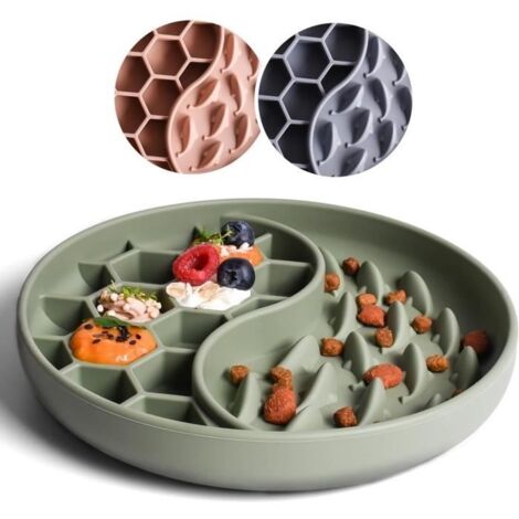 Gamelle anti-glouton pour chiens chats,Slow Feeder,Tapis de fuite pour chien avec grande ventouse,Tapis de léchage pour nourriture