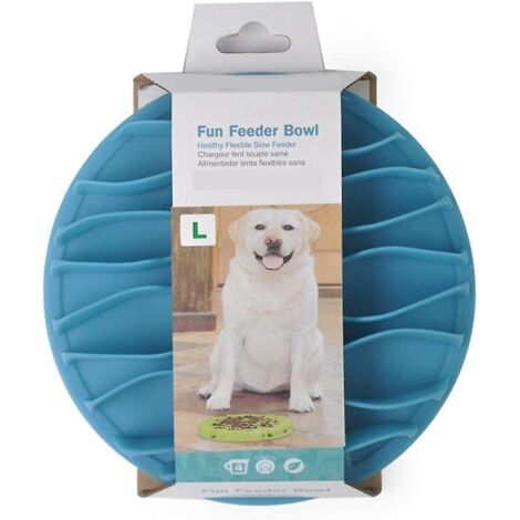 Gamelle anti-glouton pour chiens et chats, antidérapante - Favorise une alimentation saine et une digestion lente