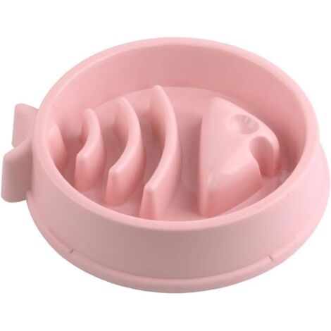 Gamelle Anti-glouton Ronde pour Chien Gamelle d'alimentation Lente pour Chien Slow Feeding Conception Anti-dérapante Fun Interactive Nourrir Les Chiens-Ensoleillé