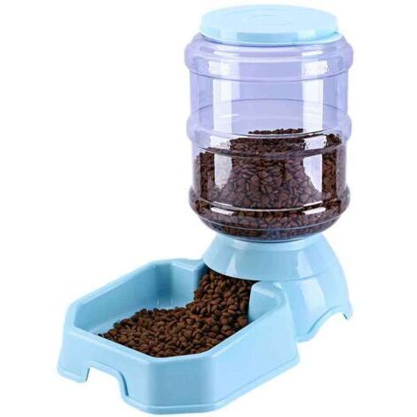 Gamelle automatique de 3,8 L pour animaux de compagnie, adaptée aux chats et aux chiens, grande capacité, avec distributeur de nourriture.