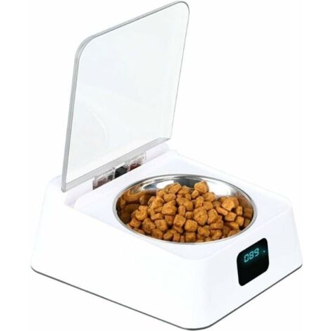 Gamelle Capteur Infrarouge 330 ml en Acier Inoxydable Couvercle Automatique avec Cble USB PZCC