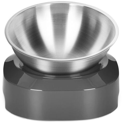 Gamelle Chien Chat Surélevé en Acier Inoxydable, pour Chat & Chien d'alimentation, Antidérapants sans Déversement-Bol Unique