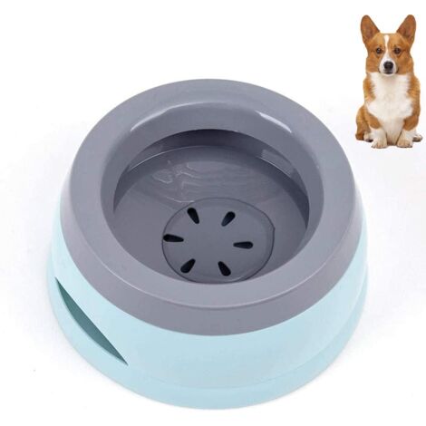 Gamelle de voiture pour animaux, gamelle anti-déversement pour chien, gamelle anti-goutte, gamelle d'eau portable et amovible en plastique bleu, gamelle flottante