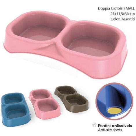Gamelle Double Pour Chien Petite Antidérapante Pour Nourriture Et Eau Différentes Couleurs