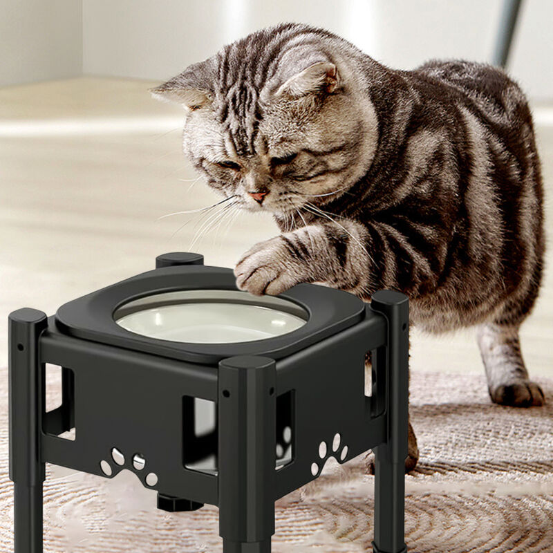 Skecten - Gamelle Eau Chien Anti Éclaboussure Acier Inoxydable Grande Capacité Bol Chien Anti Goutte Noir