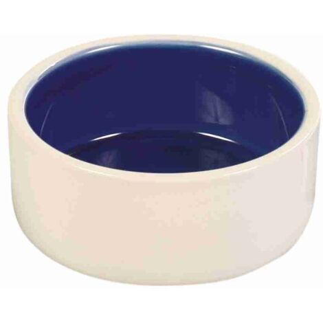 Gamelle, en céramique 0,35 L/ø 12 cm, crème/bleu
