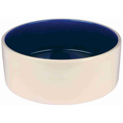 Gamelle, en céramique 2,3 L/ø 22 cm, crème/bleu