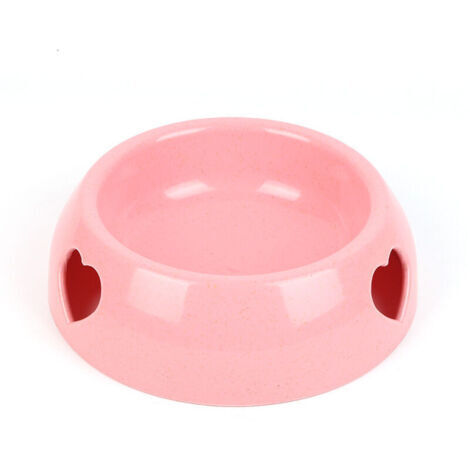 Gamelle et écuelle pour chat Pet Love Single Bowl Small Medium Large Dog Food Bowl Cat Dog Universal Bowl（ Rose）