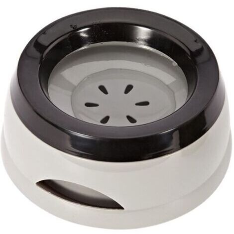 Gamelle Flottante Anti-Débordement et Anti-Étouffement pour Chien, Chat, Chiot (Gris)