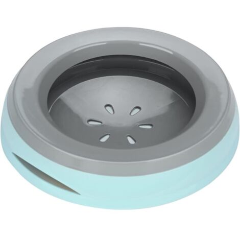 Gamelle flottante pour animal domestique, anti-débordement, anti-étouffement, anti-déversement, anti-déversement, pour chien, chat, chiot (bleu)