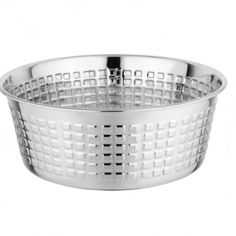 Gamelle pour animaux de compagnie en acier inoxydable à texture martelée, antidérapante et résistante aux chutes, pour chiens et chats.