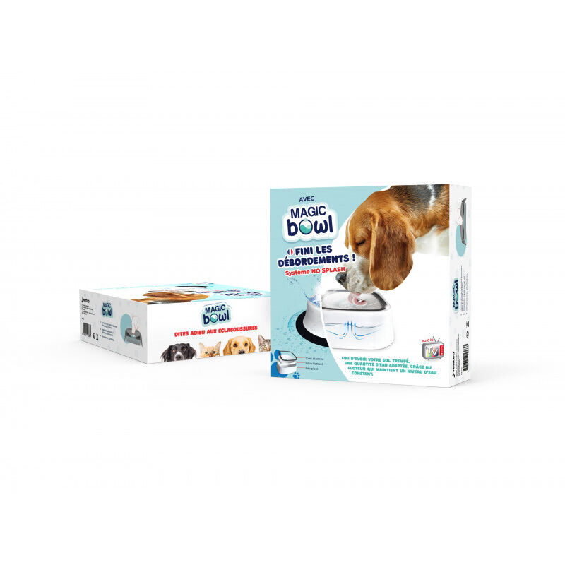 Gamelle pour animaux - magic bowl™ - pour chiens et chats – Blanc - Adulte - Venteo