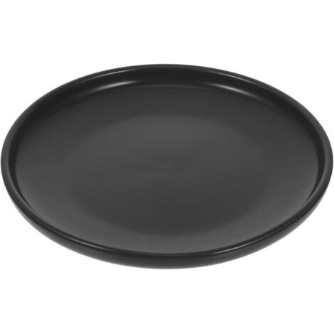 Gamelle pour Chat en Céramique Ronde Noire Bol pour Chaton et Chiot