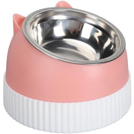 Gamelle pour chat - V GEBY - Modèle surélevé - Plastique PP - Antidérapante - Inclinaison 15°