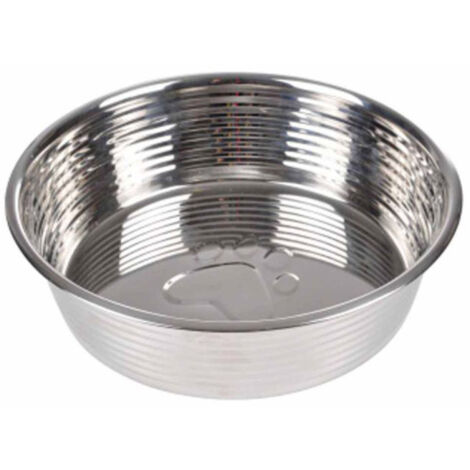 Gamelle pour Chien & Chat "Antidérapant" 17cm Argent