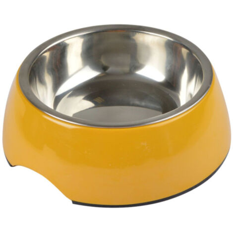 Gamelle pour Chien & Chat "Bol Inox" 14cm Moutarde