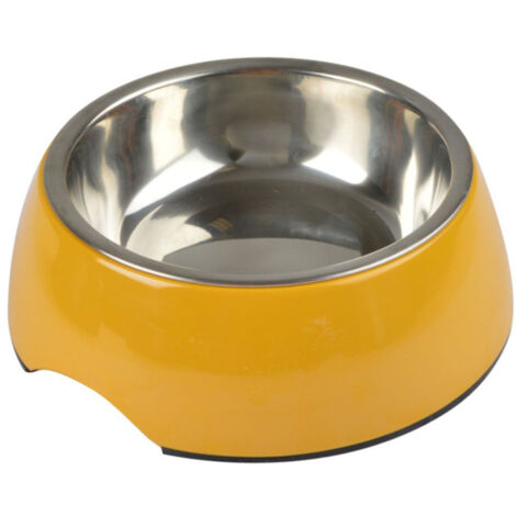 Gamelle pour Chien & Chat "Bol Inox" 17cm Moutarde