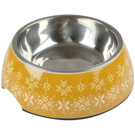 Gamelle pour Chien & Chat "Ethnic" 17cm Moutarde